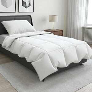 Imagine vidaXL Pilotă FULDA 152 x 203 cm Vară 100 GSM 90% puf de gâscă Alb