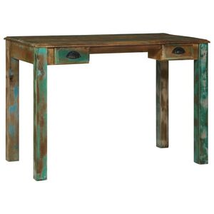 Imagine vidaXL Masă de scris Maro 112 x 55 x 76 cm Lemn recuperat masiv