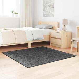 Imagine vidaXL Covor Shaggy Antiderapant Gri închis 120 x 120 cm PP