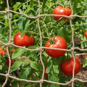 Imagine vidaXL Plasă de suport pentru plante din iută natural 1 x 100 m