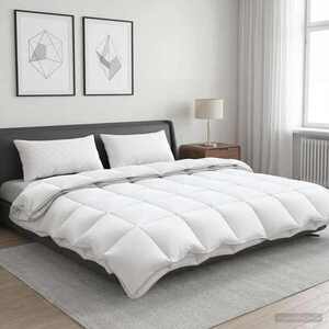 Imagine vidaXL Pilotă FULDA 200 x 240 cm 4 anotimpuri 310 GSM 90% puf de gâscă