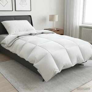 Imagine vidaXL Pilotă FULDA 155 x 220 cm 4 anotimpuri 310 GSM 90% puf de gâscă