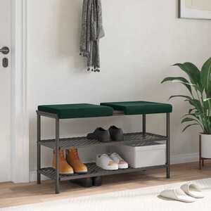 Imagine vidaXL Perna pentru bancă 2 buc. Catifea Verde închis Adâncime 35 cm