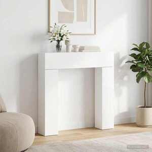 Imagine vidaXL Cadru pentru șemineu Alb 102 x 18 x 100, 5 cm Lemn prelucrat