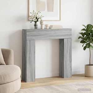 Imagine vidaXL Cadru pentru șemineu Sonoma gri 102 x 18 x 100, 5 cm