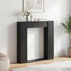 Imagine vidaXL Cadru pentru șemineu Negru 100 x 20 x 100 cm Lemn prelucrat