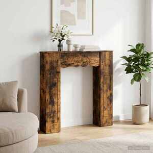 Imagine vidaXL Cadru pentru șemineu Stejar fumuriu 102 x 20 x 102 cm