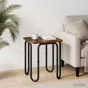 Imagine vidaXL Masă de cafea Stejar fumuriu 40 x 40 x 45 cm Lemn prelucrat