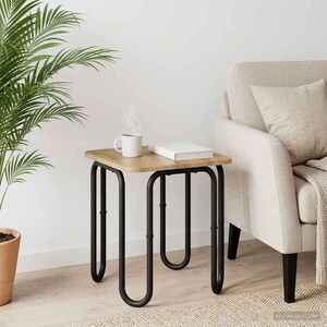 Imagine vidaXL Masă de cafea Stejar Artizanal 40 x 40 x 45 cm Lemn prelucrat