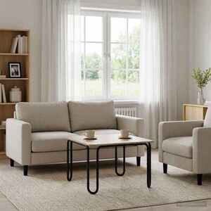 Imagine vidaXL Masă de cafea Stejar Sonoma 59 x 59 x 45 cm Lemn prelucrat
