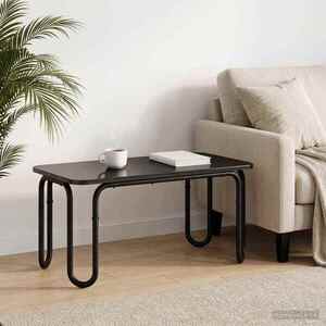 Imagine vidaXL Masă de cafea Negru 100 x 50 x 45 cm Lemn prelucrat