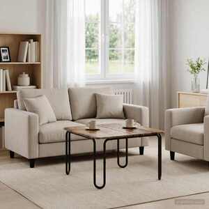 Imagine vidaXL Masă de cafea Lemn vechi 79, 5 x 79, 5 x 45 cm Lemn prelucrat