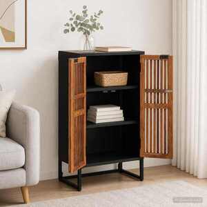 Imagine vidaXL Bufet 53 x 30 x 95 cm Lemn Mango Solid și Lemn Stratificat