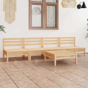 Imagine vidaXL Set mobilier de grădină, 5 piese, lemn masiv de pin