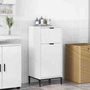 Imagine vidaXL Dulap de Baie Alb lucios 39, 5 x 36 x 88 cm