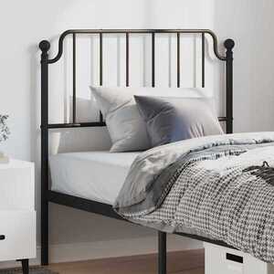 Imagine vidaXL Tăblie de pat de schimb metalică, negru, 100 cm