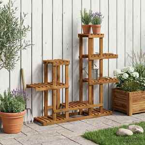 Imagine vidaXL Suport pentru plante natural 118 x 25 x 96, 5 cm