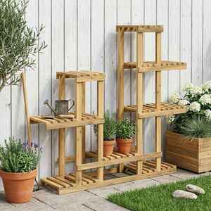 Imagine vidaXL Suport pentru plante Alb 118 x 25 x 96, 5 cm
