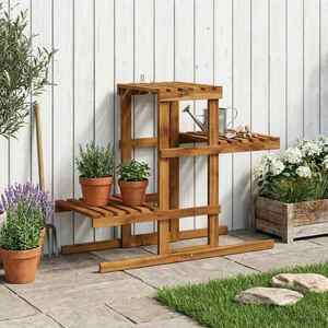 Imagine vidaXL Suport pentru plante natural 82 x 36 x 60 cm