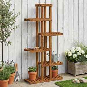 Imagine vidaXL Suport pentru plante natural 68 x 23, 5 x 140 cm