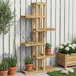 Imagine vidaXL Suport pentru plante Alb 68 x 23, 5 x 140 cm