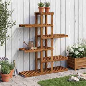 Imagine vidaXL Suport pentru plante natural 93 x 25 x 114, 5 cm