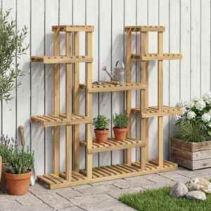 Imagine vidaXL Suport pentru plante Alb 123 x 25 x 114, 5 cm