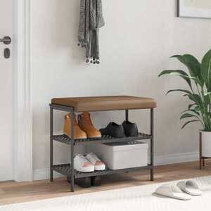 Imagine vidaXL Perna pentru bancă Piele artificială Cappuccino Adâncime 35 cm