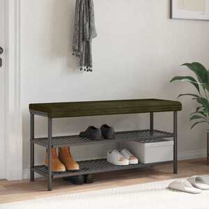 Imagine vidaXL Perna pentru bancă Catifea pufoasă Verde Adâncime 35 cm