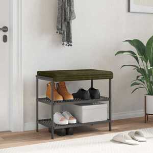 Imagine vidaXL Perna pentru bancă Catifea pufoasă Verde Adâncime 35 cm