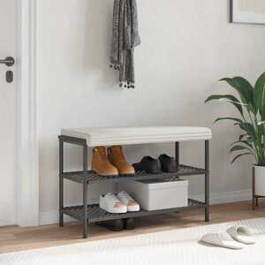 Imagine vidaXL Perna pentru bancă Catifea pufoasă Crem Adâncime 35 cm
