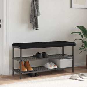 Imagine vidaXL Perna pentru bancă Piele artificială Negru Adâncime 35 cm