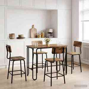 Imagine vidaXL Masă de dining 100 x 50 x 75 cm Lemn prelucrat Lemn vechi