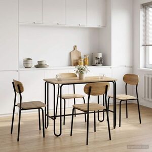 Imagine vidaXL Masă de dining 100 x 50 x 75 cm Lemn prelucrat Stejar Artizanal
