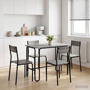 Imagine vidaXL Masă de dining 100 x 50 x 75 cm Lemn prelucrat Sonoma gri