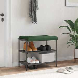Imagine vidaXL Perna pentru bancă cord Verde închis Adâncime 35 cm