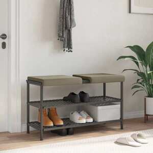 Imagine vidaXL Perna pentru bancă 2 buc. Catifea Texturată Kaki Adâncime 35 cm