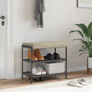 Imagine vidaXL Perna pentru bancă Catifea Texturată Nisipiu Adâncime 35 cm