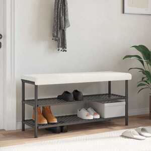 Imagine vidaXL Perna pentru bancă Țesătura Sherpa Crem Adâncime 35 cm