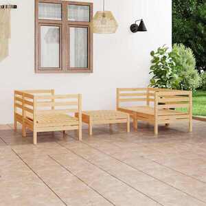 Imagine vidaXL Set mobilier de grădină, 5 piese, lemn masiv de pin