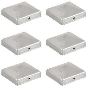 Imagine vidaXL Capace stâlpi de gard piramidă 6 buc. metal galvanizat 81x81 mm