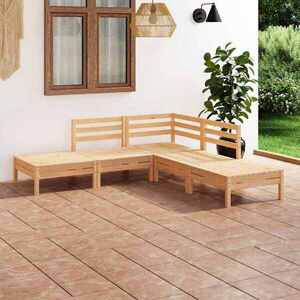 Imagine vidaXL Set mobilier de grădină, 5 piese, lemn masiv de pin