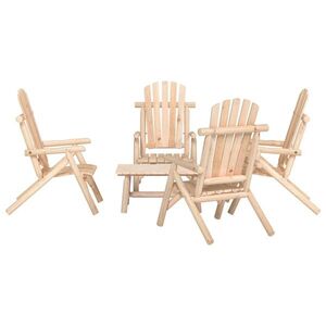 Imagine vidaXL Set mobilier de grădină, 5 piese, lemn masiv de molid