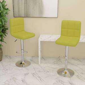 Imagine vidaXL Scaune de bar, 2 buc., verde, material textil