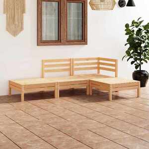 Imagine vidaXL Set mobilier de grădină, 4 piese, lemn masiv de pin