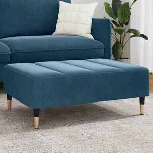Imagine vidaXL Taburet, albastru, 77x55x31 cm, catifea
