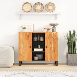 Imagine vidaXL Servantă cu 2 uși, 90x33x75 cm, lemn masiv de acacia