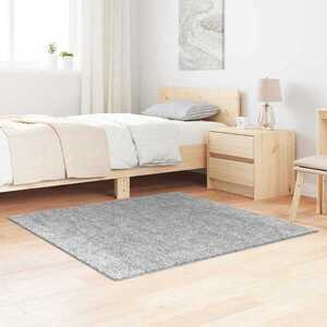 Imagine vidaXL Covor Shaggy Antiderapant Gri 120 x 120 cm PP