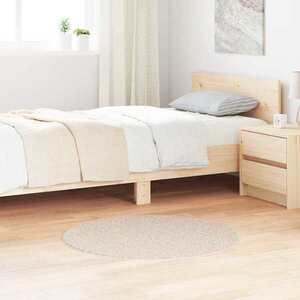 Imagine vidaXL Covor Shaggy Antiderapant Crem 90 x 90 cm PP