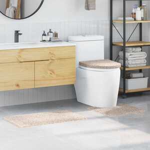 Imagine vidaXL Set de mochete anti-derapante pentru baie 3 buc. Crem PP